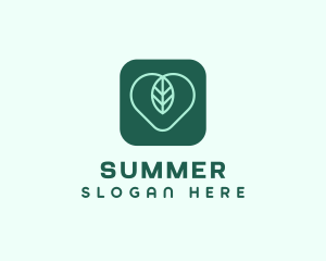 Leaf Heart App logo design