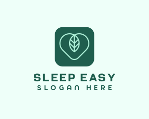 Leaf Heart App logo design