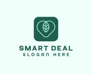 Leaf Heart App logo design