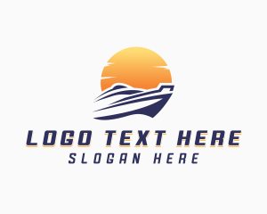 Ship - Sailing Cruise Ship logo design