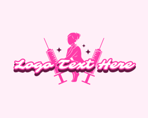 Feminine - Plastic Surgery Syringe logo design