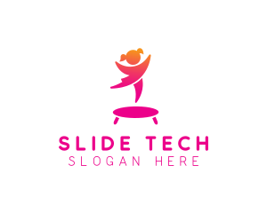 Slide - Fun Kiddie Playground Trampoline logo design