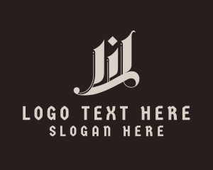 Lettering - Gothic Calligraphy Letter W logo design
