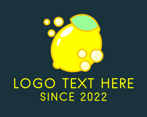 Healthy - Bubble Lemonade Juice logo design