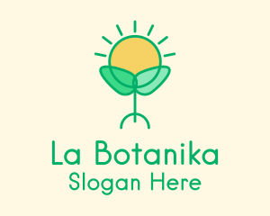 Orchard - Sun Plant Seedling logo design