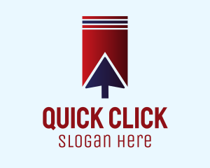 Click - Online Bookmark Arrow logo design