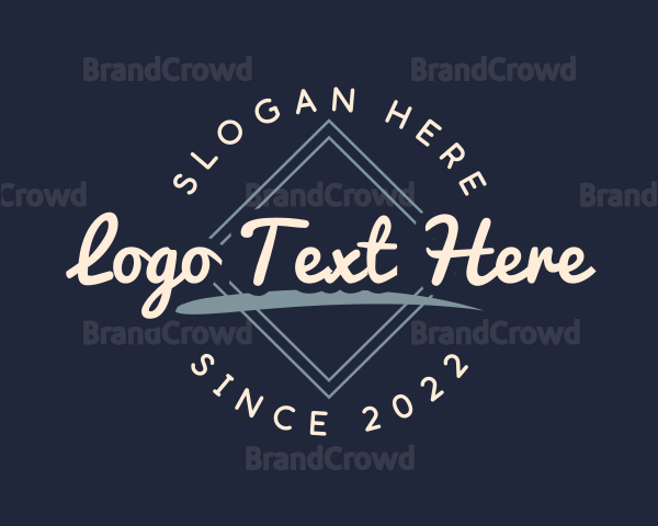 Business Script Badge Logo