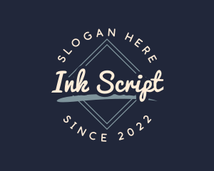 Business Script Badge logo design