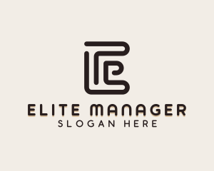 Stylish Brand Letter E logo design