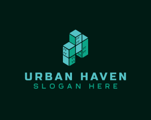 Cube Building Construction logo design