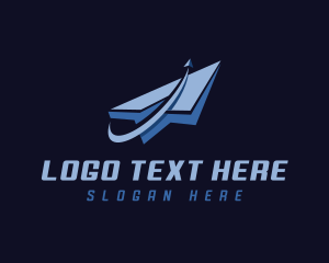 Logistics Paper Plane logo design