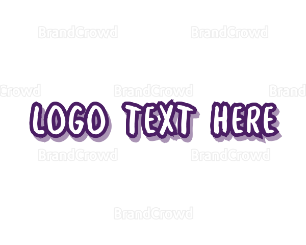 Lilac Purple Handwritten Stationery Logo