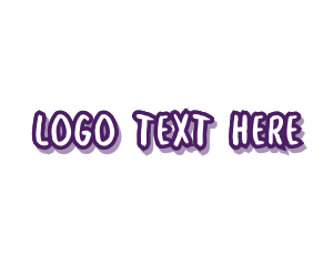 Glam - Lilac Purple Handwritten Stationery logo design
