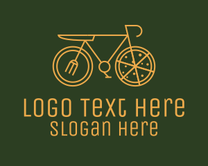 Pizza Delivery Bicycle Logo