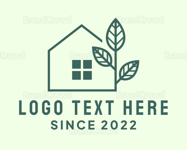 Real Estate House Plant Logo