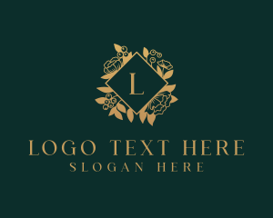 Gold - Floral Fashion Boutique logo design