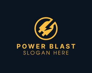 Lightning Power Plug logo design