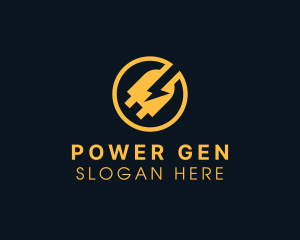 Lightning Power Plug logo design