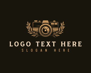 Camera - Classic Photography Wreath logo design