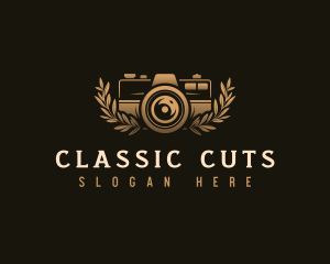 Classic Photography Wreath logo design