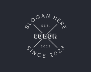 Hipster Circle Badge Logo