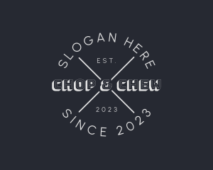 Hipster Circle Badge Logo