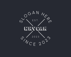Signage - Hipster Circle Badge logo design