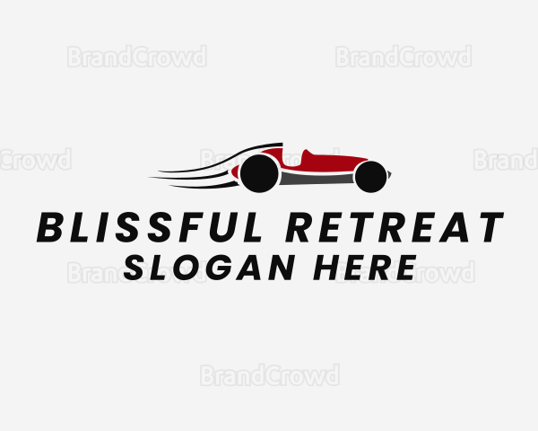 Fast Vintage Race Car Logo