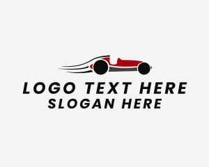 Auto - Fast Vintage Race Car logo design