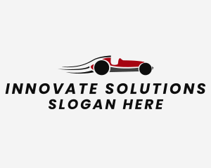 Car Dealership - Fast Vintage Race Car logo design