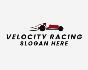 Fast Vintage Race Car  logo design