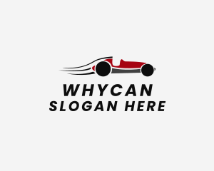 Drag Racing - Fast Vintage Race Car logo design
