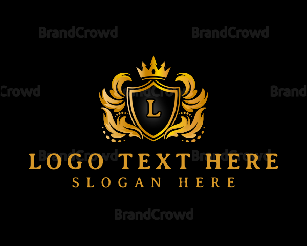 Crown Floral Crest Logo