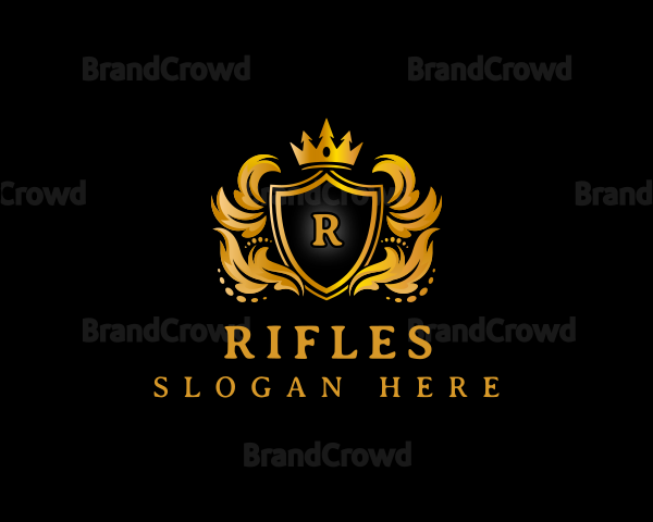 Crown Floral Crest Logo