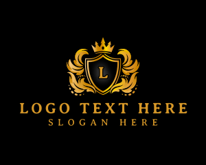 Luxury - Crown Floral Crest logo design