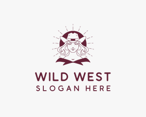 Western - Cowgirl Western Rodeo logo design