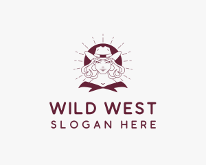 Cowgirl Western Rodeo logo design