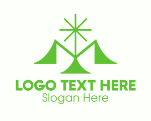Vegan - Green Natural Plant logo design