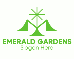 Green Natural Plant logo design