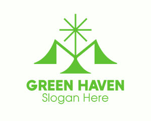 Green Natural Plant logo design