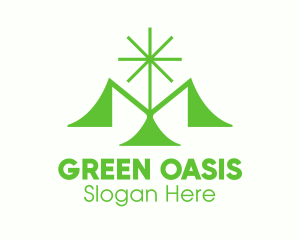 Green Natural Plant logo design