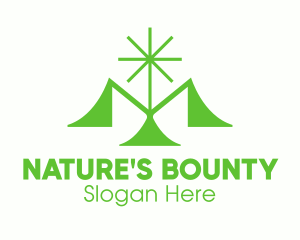 Green Natural Plant logo design