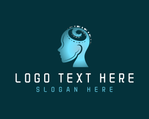 Artificial Intelligence Mind logo design