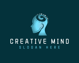 Artificial Intelligence Mind logo design