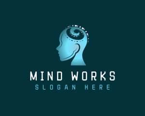 Artificial Intelligence Mind logo design