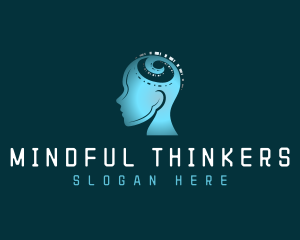 Artificial Intelligence Mind logo design