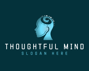 Artificial Intelligence Mind logo design