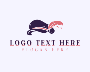 Accessory - Feather Breton Hat logo design