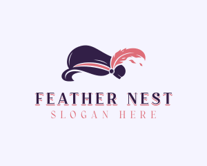 Feather Breton Hat logo design