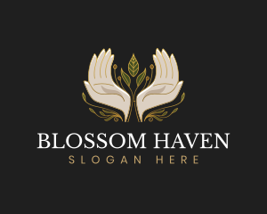 Flowers - Elegant Hands Flowers logo design